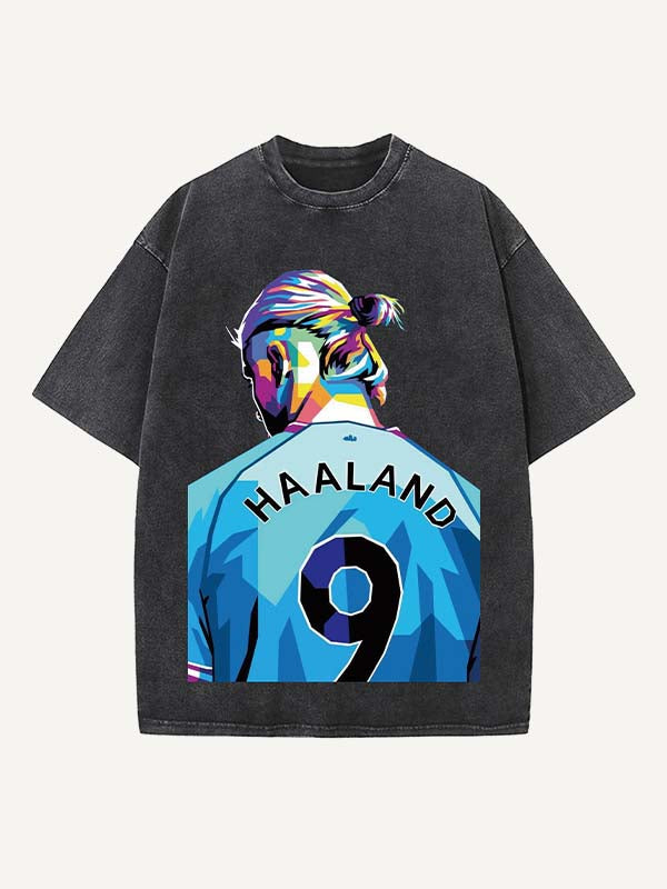 Erling Haaland Print Round Neck T-shirt