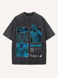 Erling Haaland Print Round Neck T-shirt
