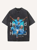 Erling Haaland Print Round Neck T-shirt