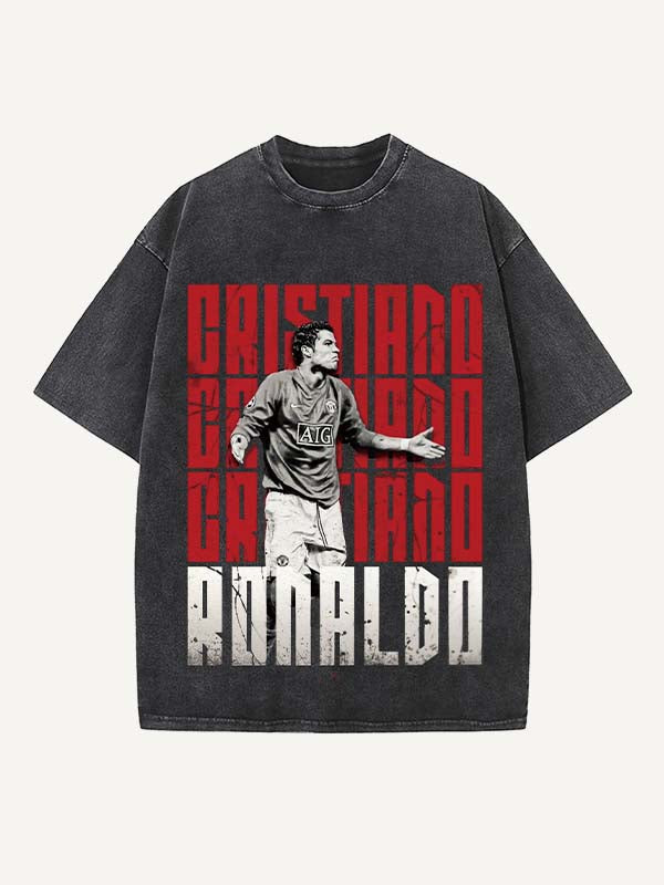 Cristiano Ronaldo Print Round Neck T-shirt