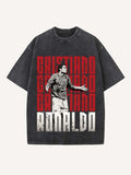 Cristiano Ronaldo Print Round Neck T-shirt