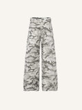 Camo Print Straight Cargo Pants