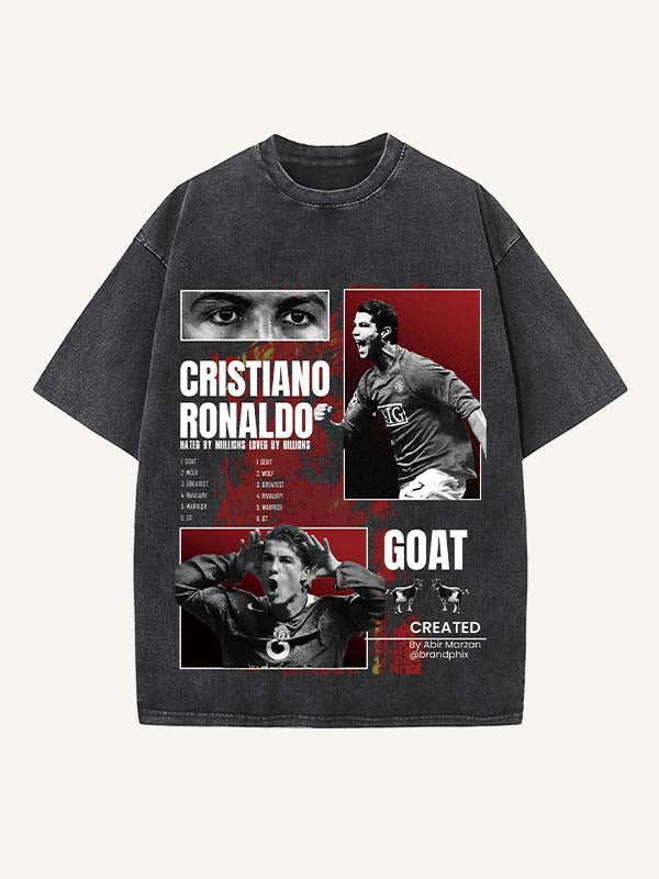 Cristiano Ronaldo Print Round Neck T-shirt