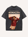 Cristiano Ronaldo Print Round Neck T-shirt