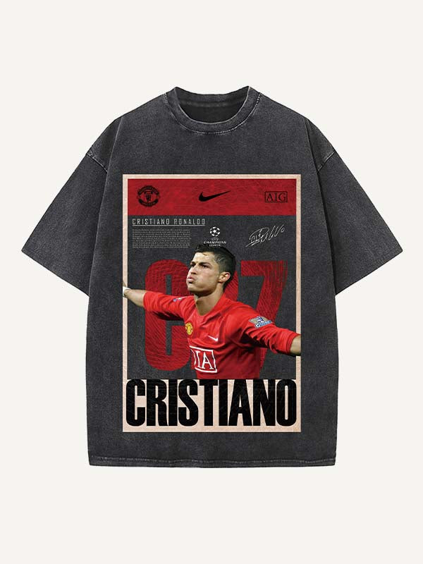 Cristiano Ronaldo Print Round Neck T-shirt