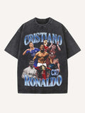Cristiano Ronaldo Print Round Neck T-shirt