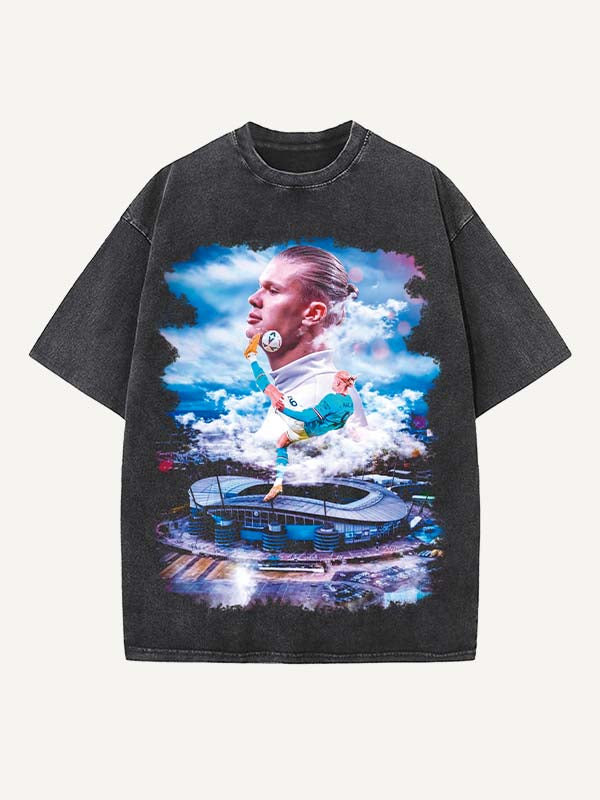 Erling Haaland Print Round Neck T-shirt