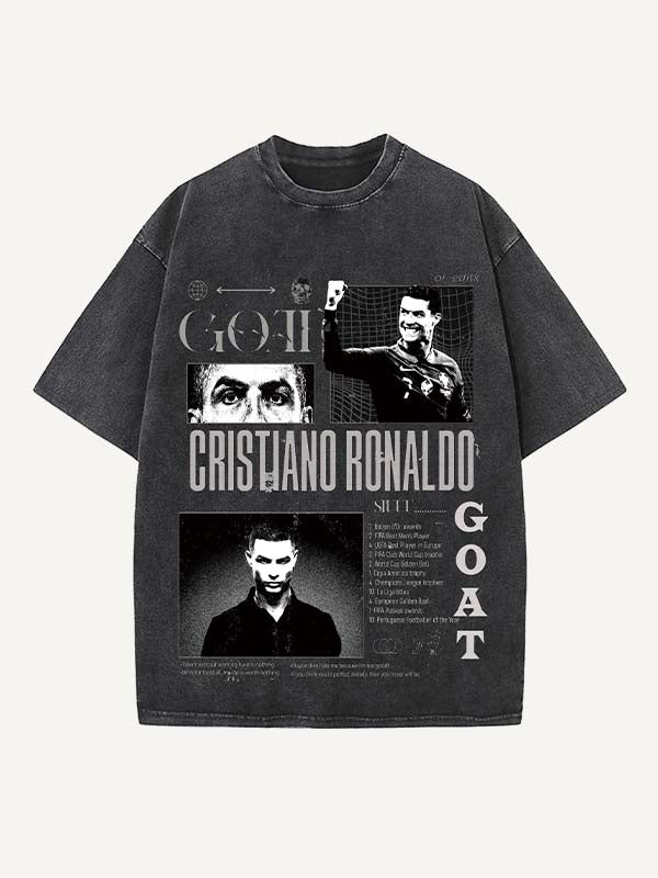 Cristiano Ronaldo Print Round Neck T-shirt