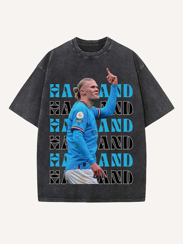 Erling Haaland Print Round Neck T-shirt