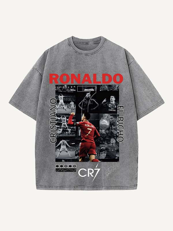Cristiano Ronaldo Print Round Neck T-shirt