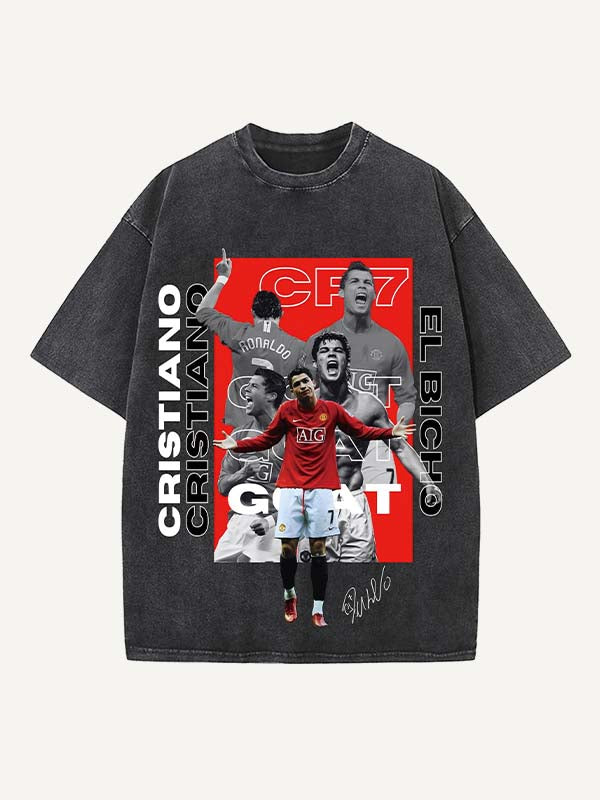 Cristiano Ronaldo Print Round Neck T-shirt