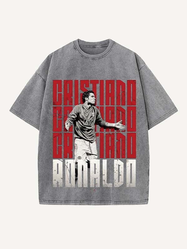 Cristiano Ronaldo Print Round Neck T-shirt