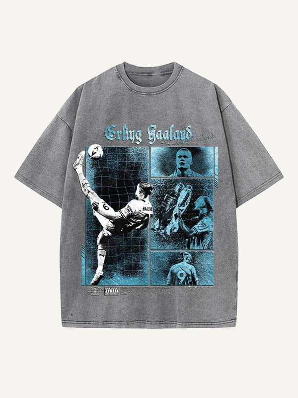 Erling Haaland Print Round Neck T-shirt