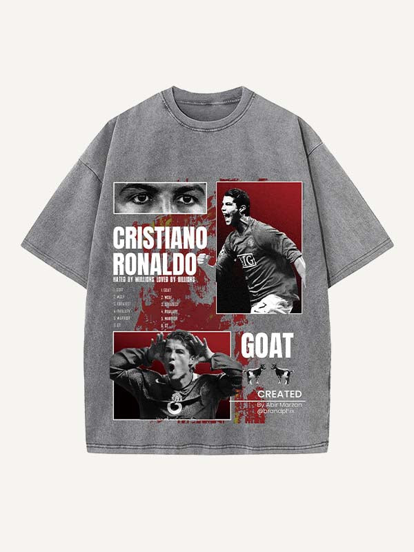 Cristiano Ronaldo Print Round Neck T-shirt