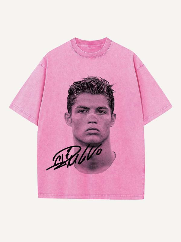 Cristiano Ronaldo Print Round Neck T-shirt