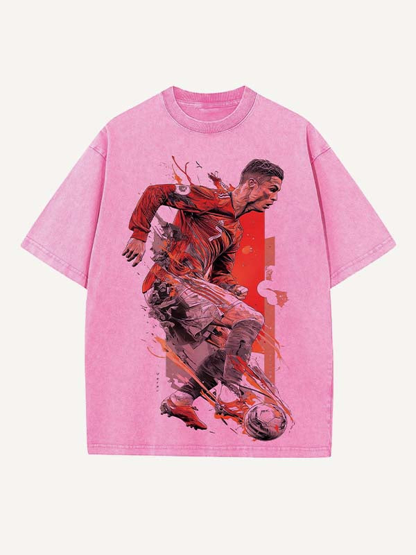 Cristiano Ronaldo Print Round Neck T-shirt