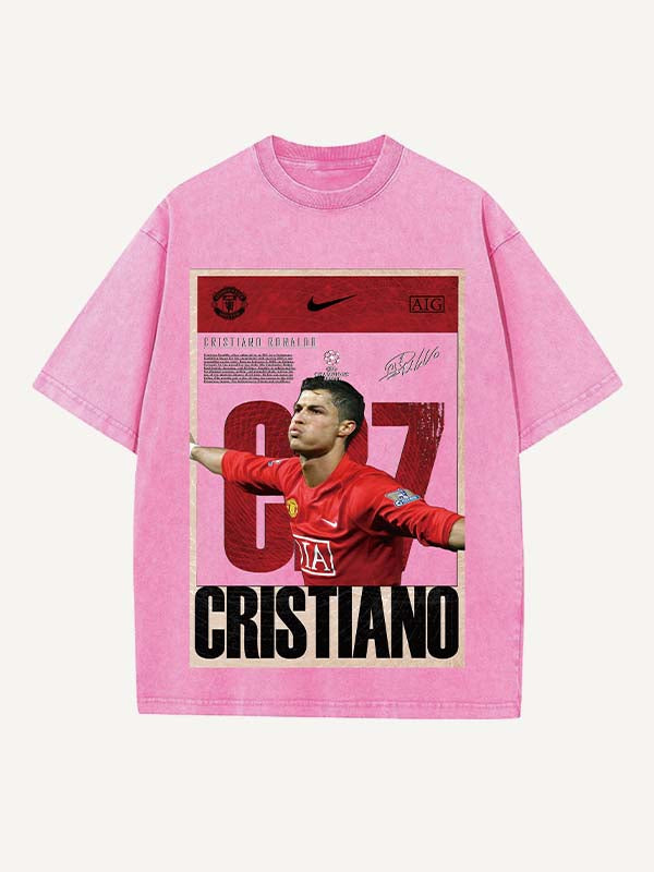 Cristiano Ronaldo Print Round Neck T-shirt