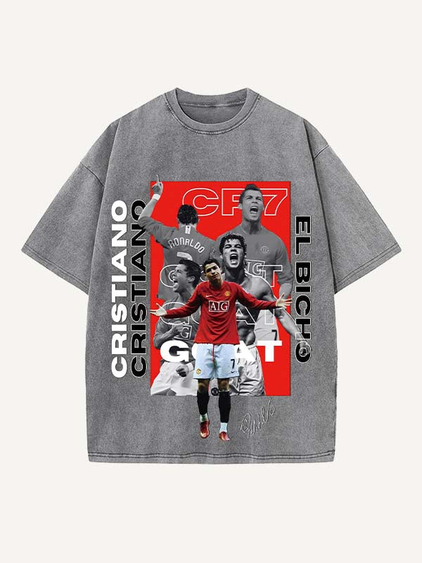 Cristiano Ronaldo Print Round Neck T-shirt