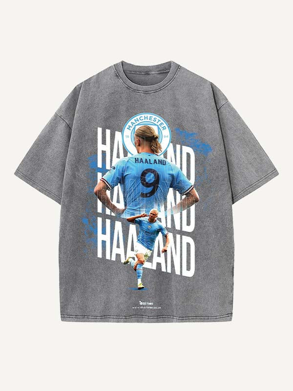 Erling Haaland Print Round Neck T-shirt