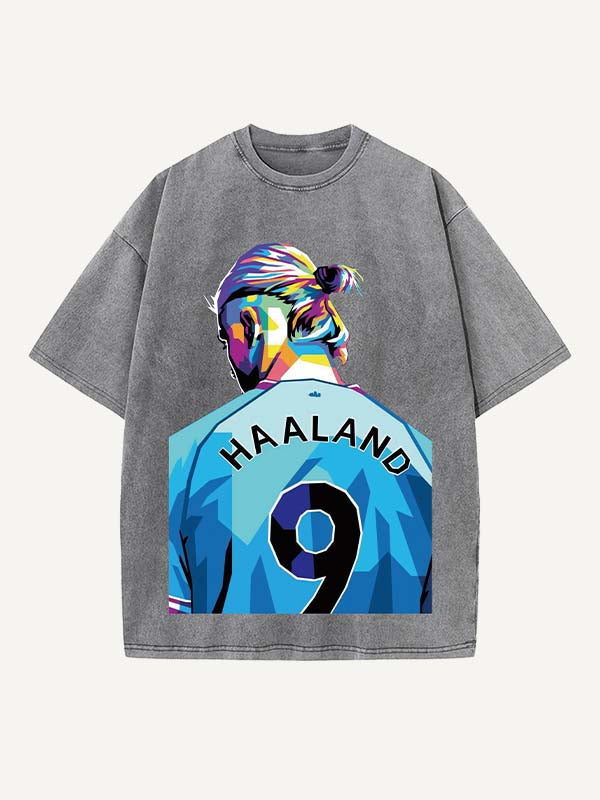 Erling Haaland Print Round Neck T-shirt