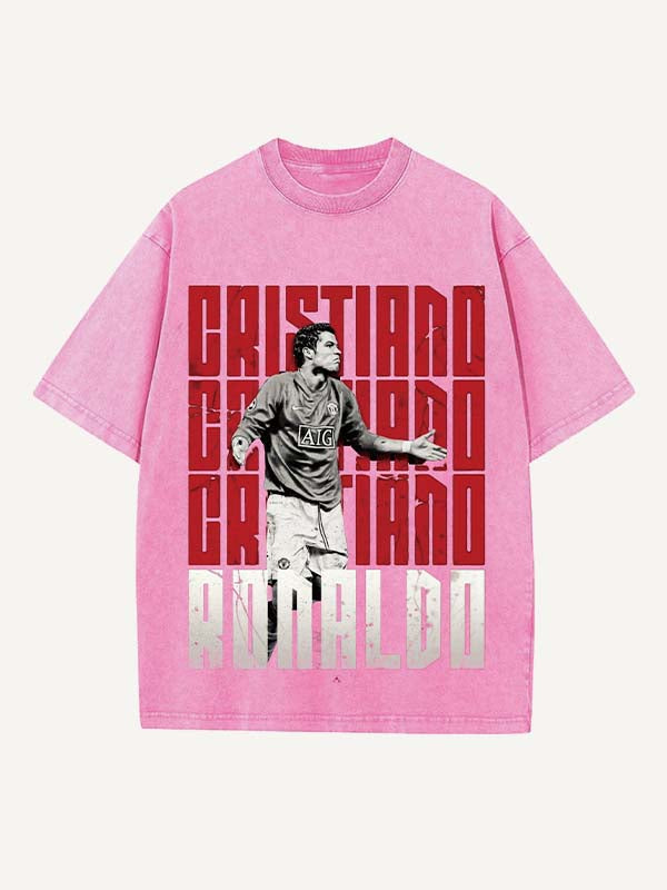 Cristiano Ronaldo Print Round Neck T-shirt