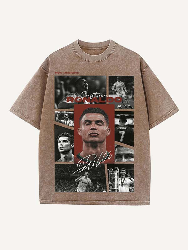 Cristiano Ronaldo Print Round Neck T-shirt