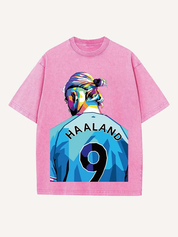 Erling Haaland Print Round Neck T-shirt