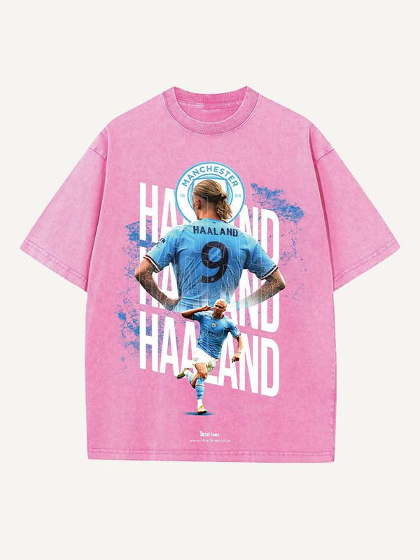Erling Haaland Print Round Neck T-shirt