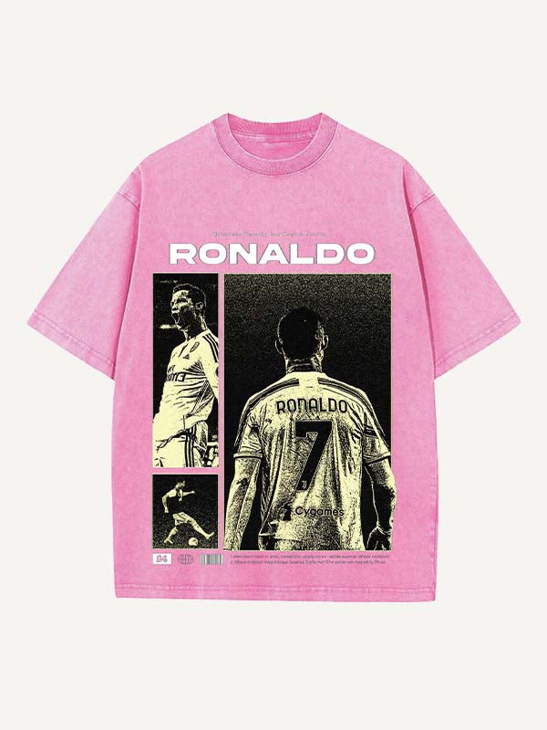 Cristiano Ronaldo Print Round Neck T-shirt