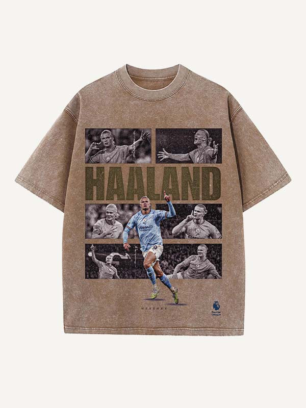 Erling Haaland Print Round Neck T-shirt