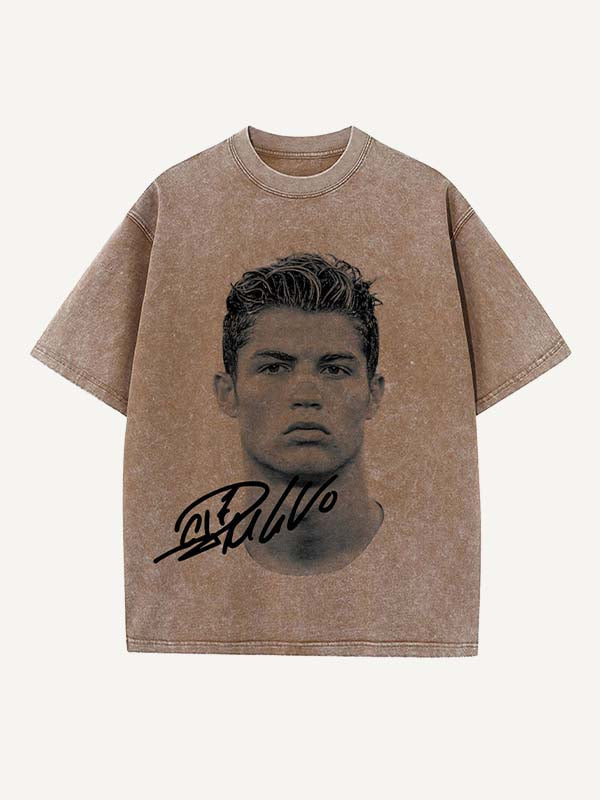 Cristiano Ronaldo Print Round Neck T-shirt