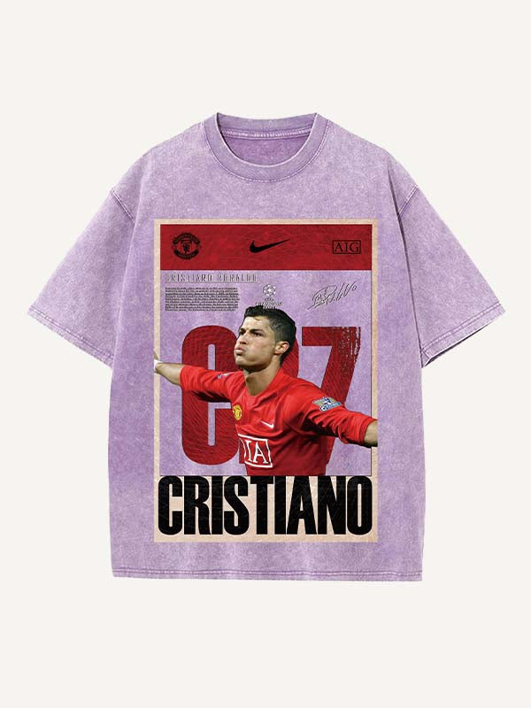 Cristiano Ronaldo Print Round Neck T-shirt