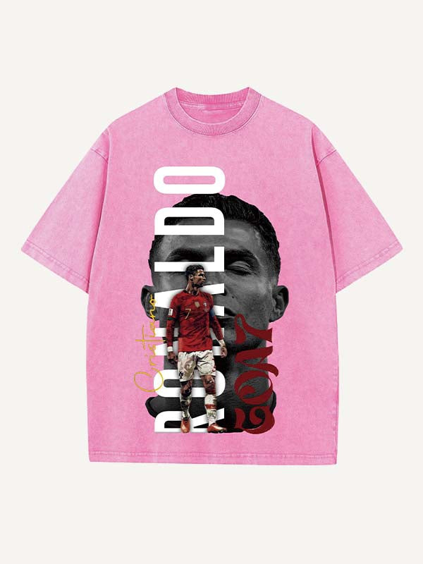 Cristiano Ronaldo Print Round Neck T-shirt