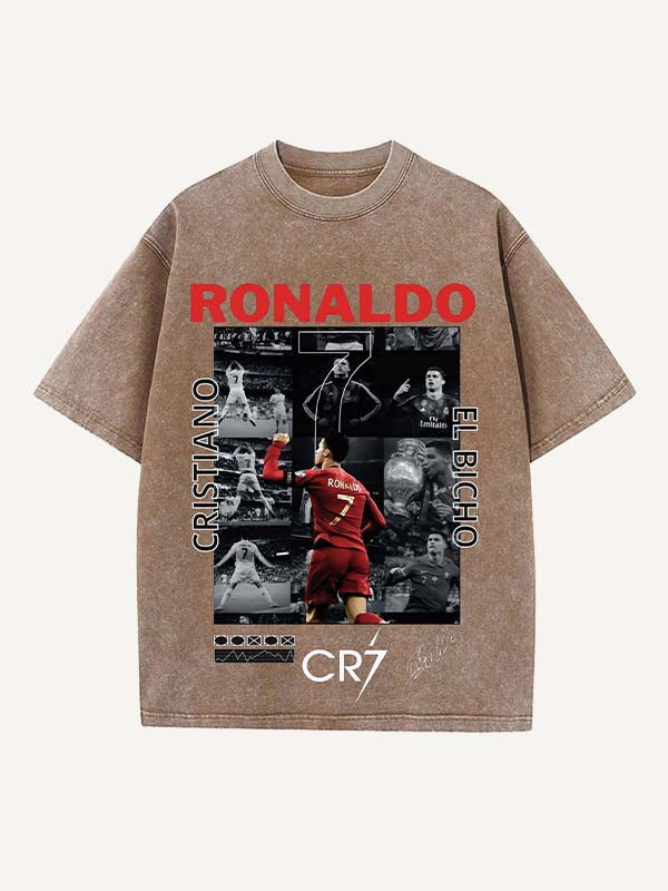 Cristiano Ronaldo Print Round Neck T-shirt