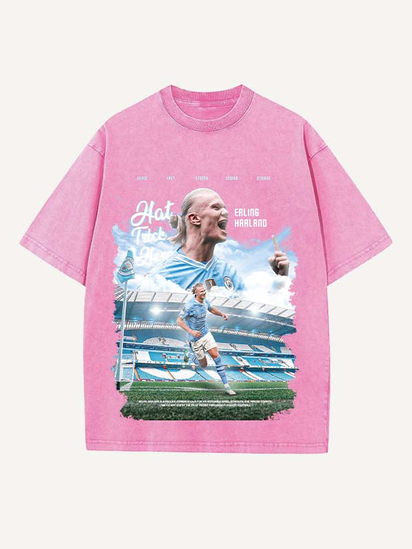 Erling Haaland Print Round Neck T-shirt