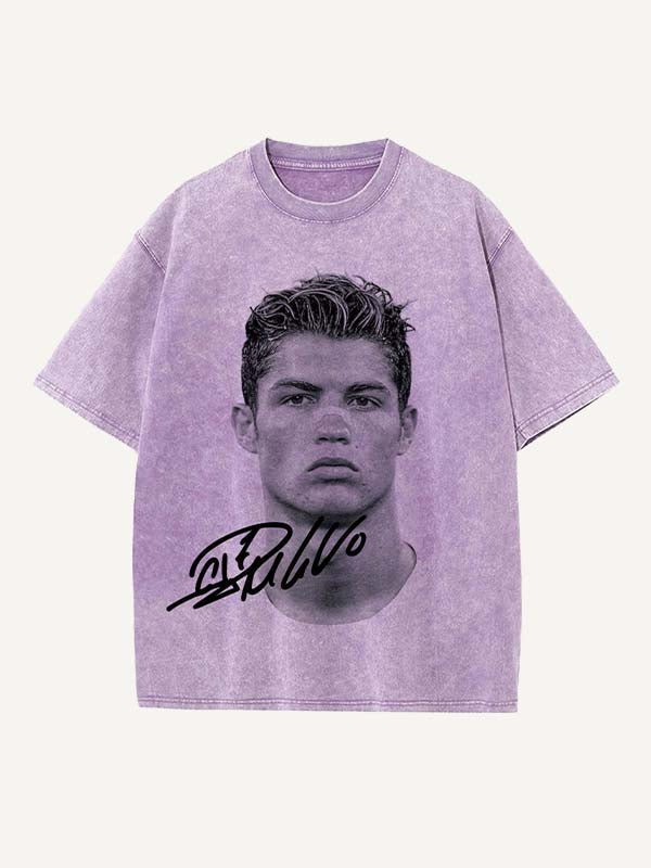 Cristiano Ronaldo Print Round Neck T-shirt