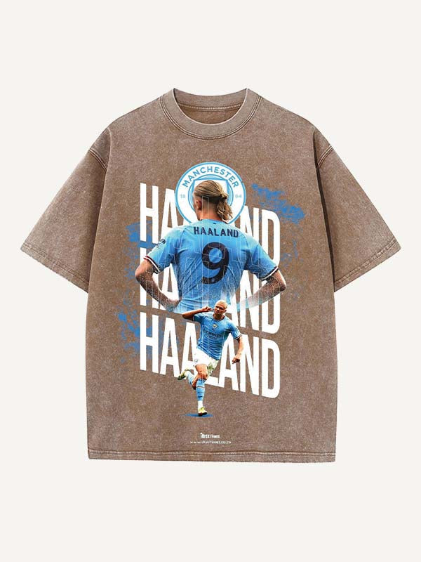 Erling Haaland Print Round Neck T-shirt