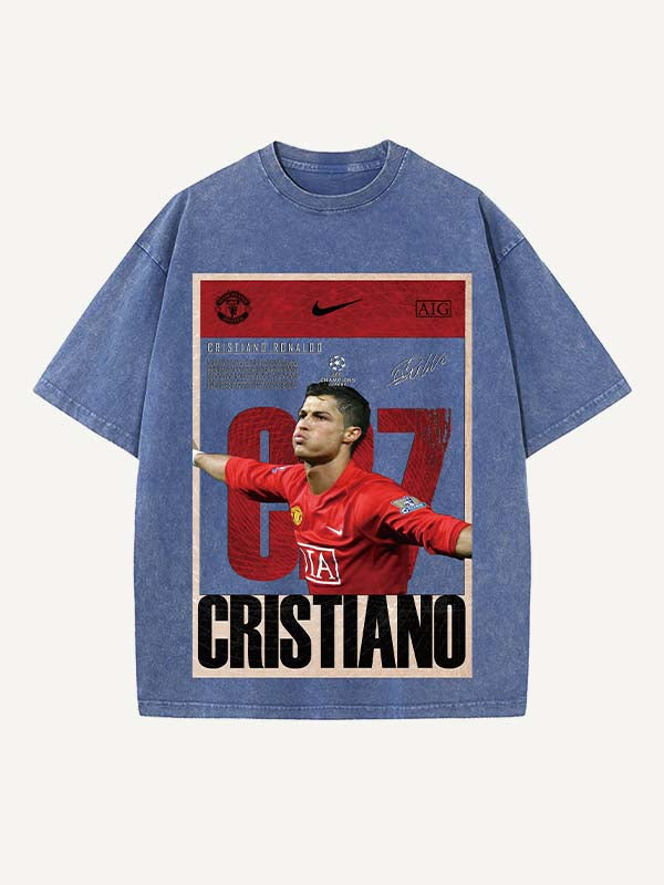 Cristiano Ronaldo Print Round Neck T-shirt