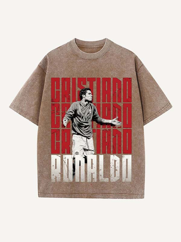 Cristiano Ronaldo Print Round Neck T-shirt