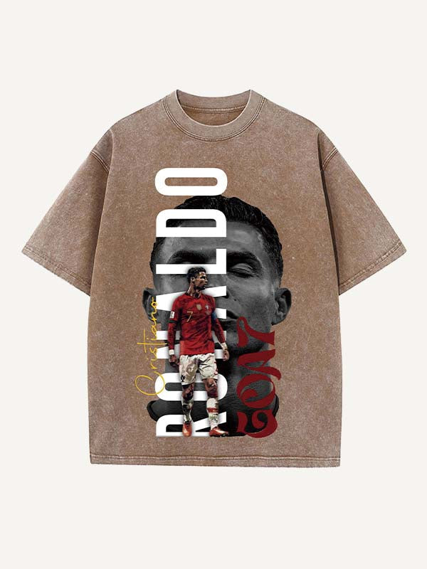 Cristiano Ronaldo Print Round Neck T-shirt