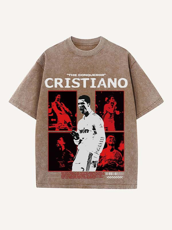 Cristiano Ronaldo Print Round Neck T-shirt
