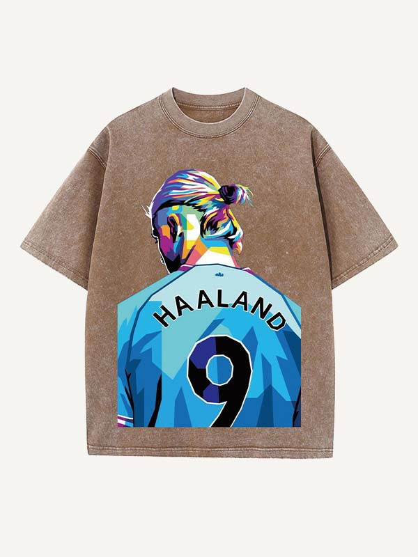 Erling Haaland Print Round Neck T-shirt