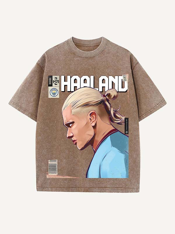 Erling Haaland Print Round Neck T-shirt