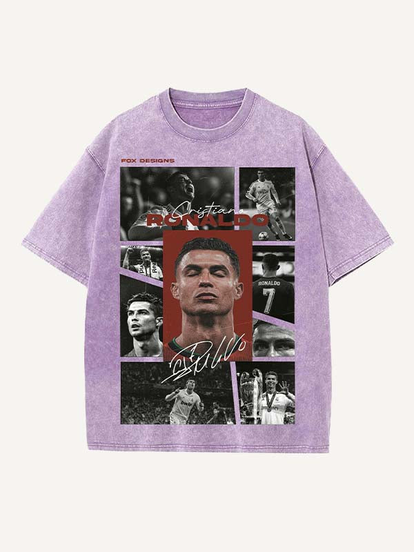 Cristiano Ronaldo Print Round Neck T-shirt