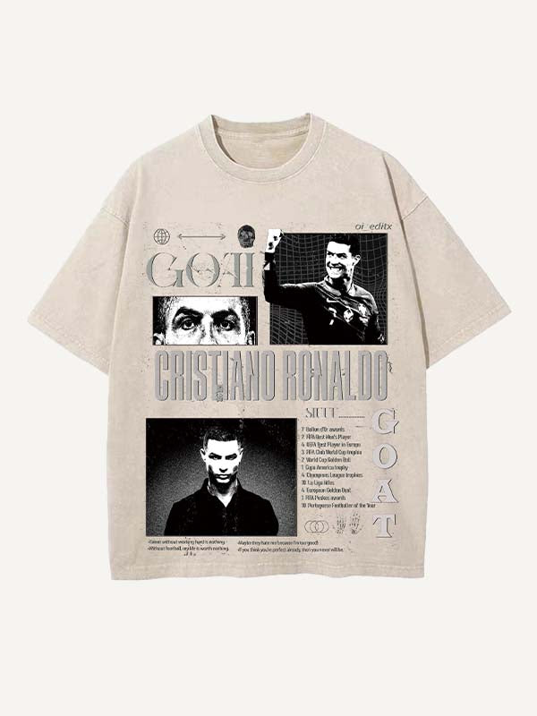 Cristiano Ronaldo Print Round Neck T-shirt