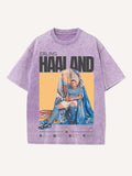 Erling Haaland Print Round Neck T-shirt