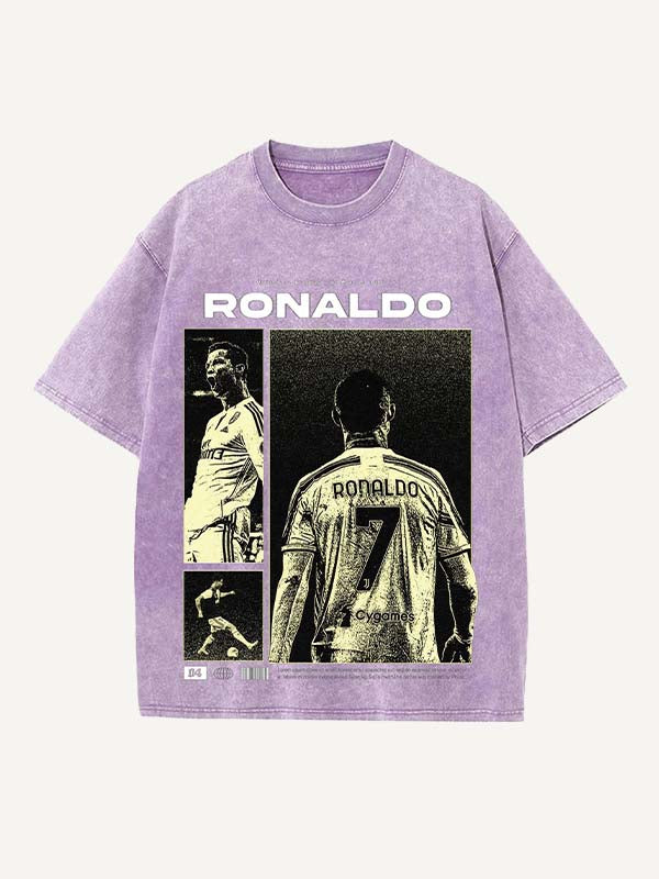 Cristiano Ronaldo Print Round Neck T-shirt