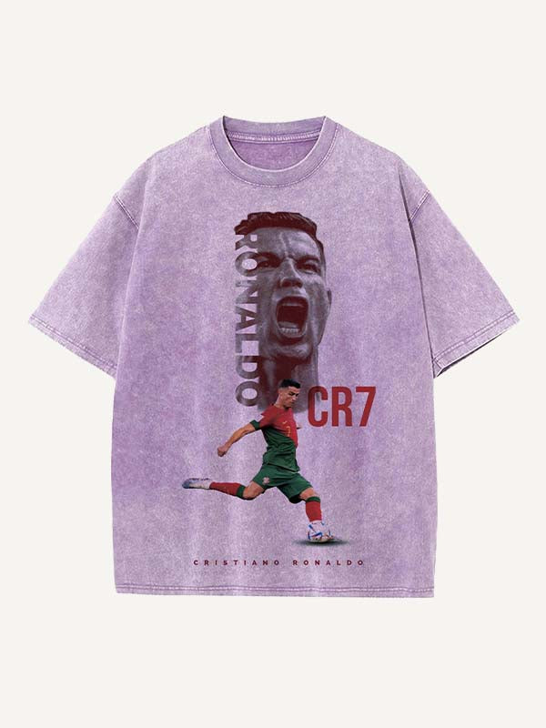 Cristiano Ronaldo Print Round Neck T-shirt