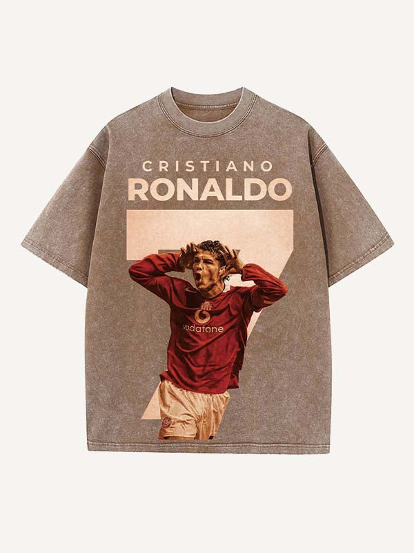 Cristiano Ronaldo Print Round Neck T-shirt