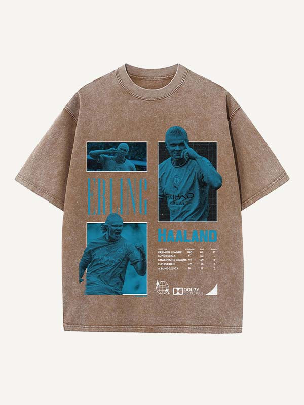 Erling Haaland Print Round Neck T-shirt